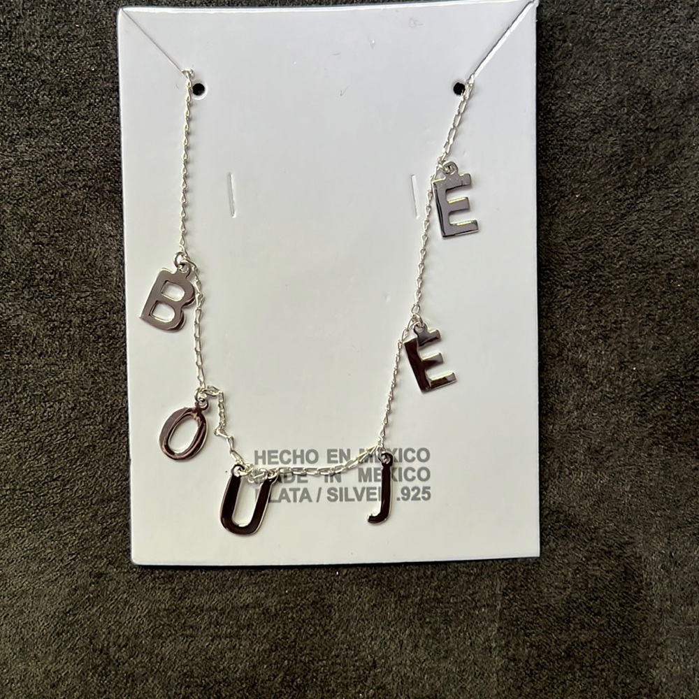 Brand new sterling silver Boujee necklace